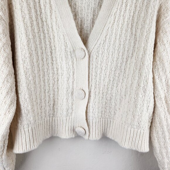 The Westside Baby Alpaca Wool Blend Soft Fuzzy Knit Cropped Cardigan Sweater XS - Picture 4 of 11